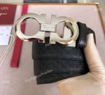 Best Quality Replica Ferragamo Black Leather Belt 35mm
